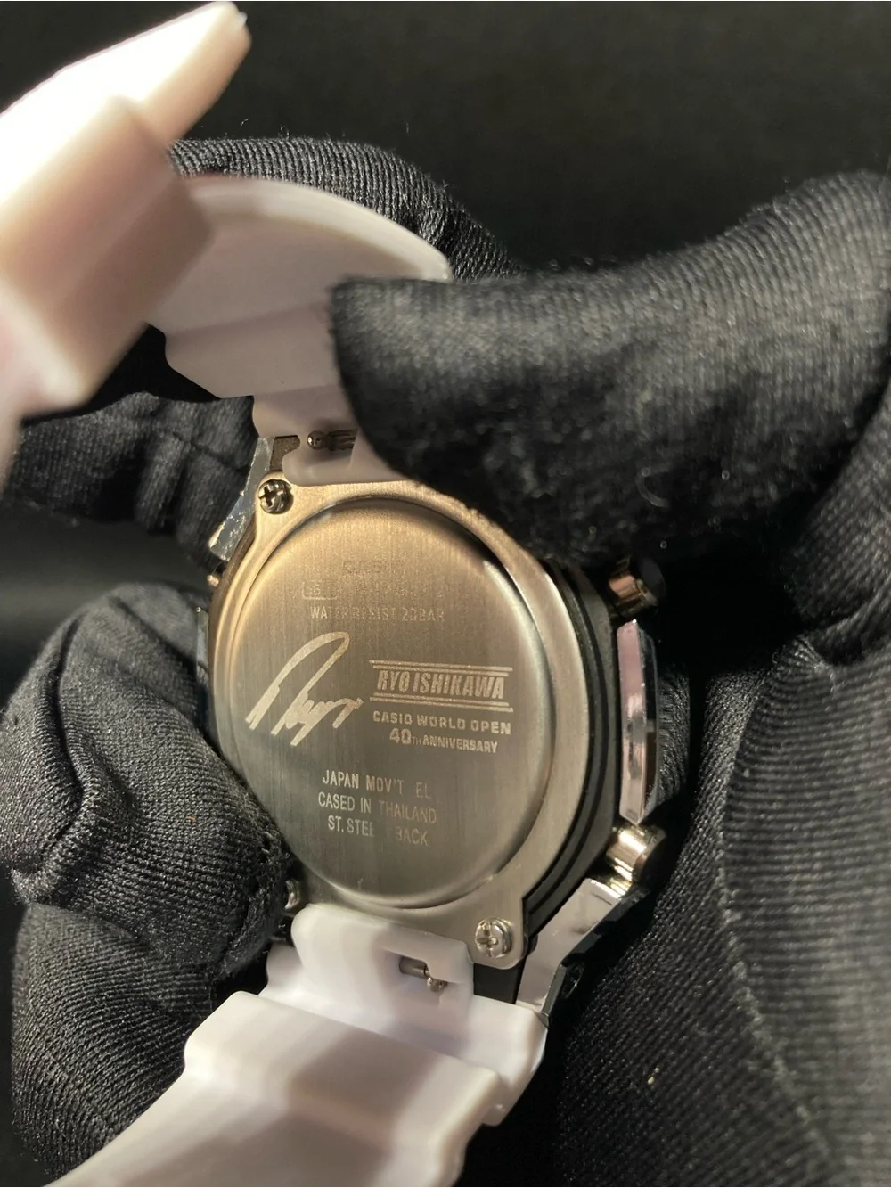 Silver and Blue G Shock Gm2100